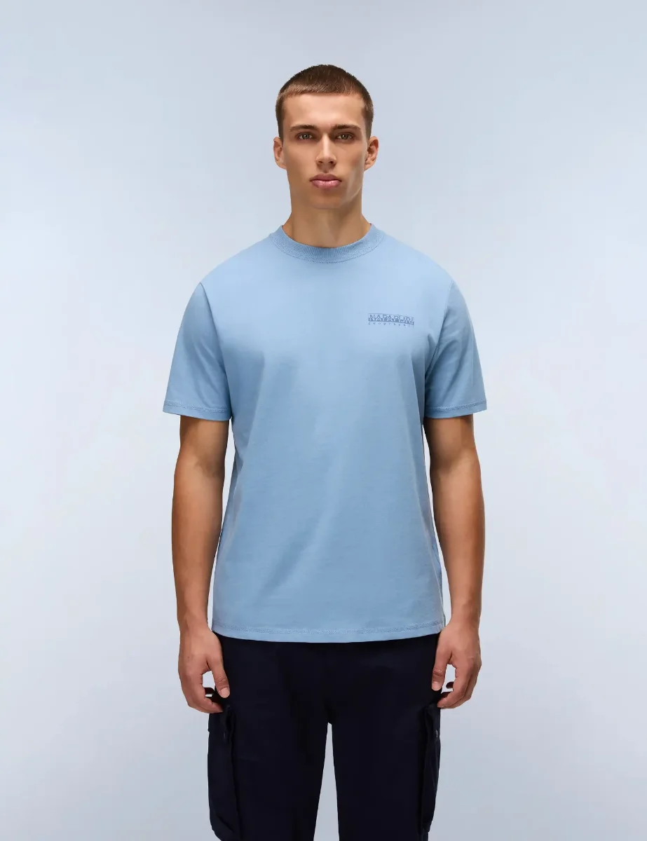 Napapijri S-Back Logo Graphic T-Shirt | Faded Denim