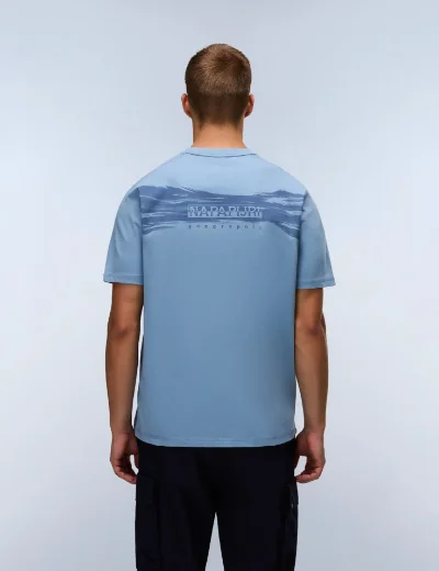 Napapijri S-Back Logo Graphic T-Shirt | Faded Denim