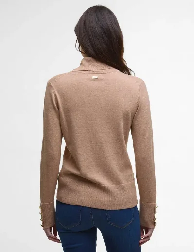 Barbour Womens Corbridge Rollneck Jumper | Camel
