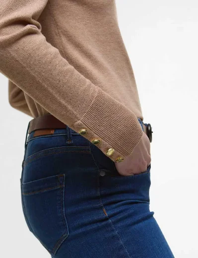 Barbour Womens Corbridge Rollneck Jumper | Camel