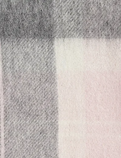 Barbour Tartan Wool and Cashmere Scarf | Pink-Grey Tartan