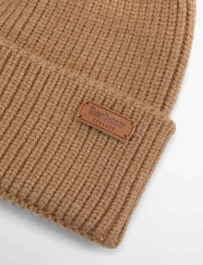 Barbour Dover Beanie Hat and Hailes Scarf Gift Set | Beige