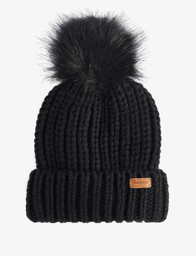 Barbour Womens Saltburn Hat & Scarf Gift Set | Black