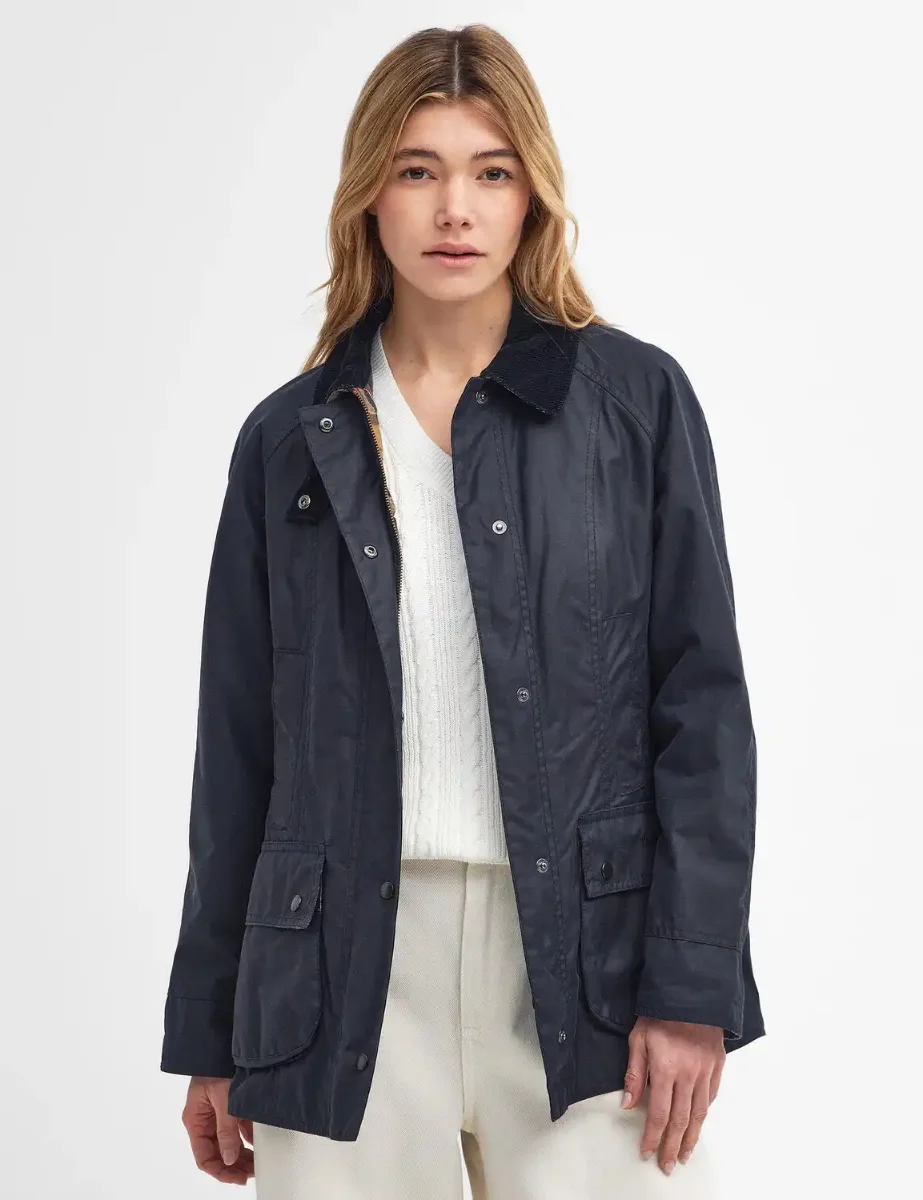 Barbour Beadnell Wax Jacket | Navy