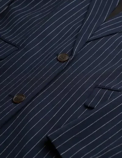 Superdry Pinstripe Boyfriend Blazer | Navy