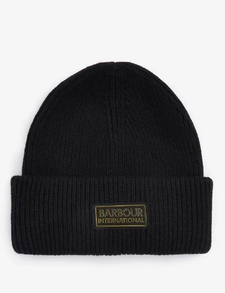 Barbour International Flex Beanie Hat | Black Barbour International Flex Beanie Hat | Black