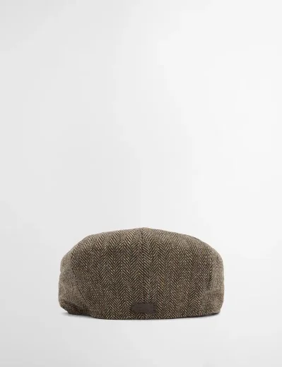 Barbour Fyne Tweed Baker Boy Hat | Brown