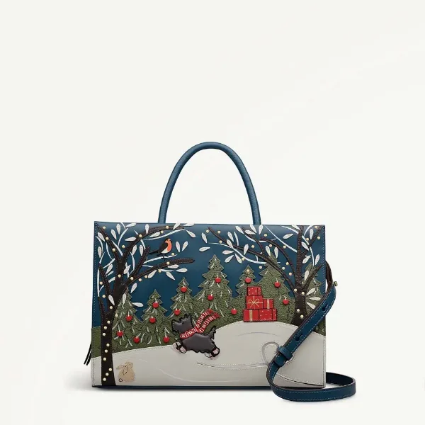 Radley An Ice Day Picture Bag | Teal Radley An Ice Day Picture Bag | Teal