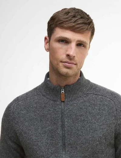 Barbour Talder Half Zip Jumper | Charcoal