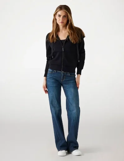 Guess Hooded Scuba Sweatshirt | Black