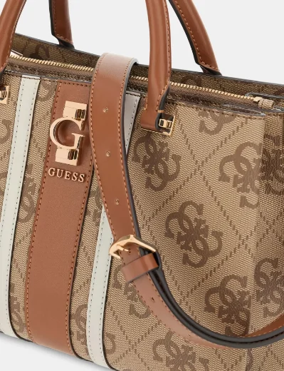 Guess Women's Erenia 4G Logo Handbag | Brown