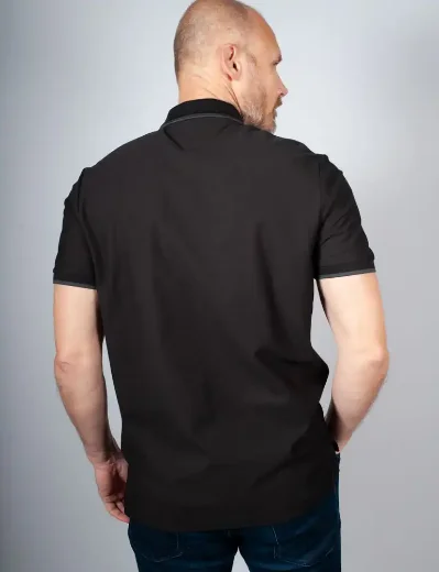 Tommy Hilfiger Twill Embroidered Logo Polo | Black