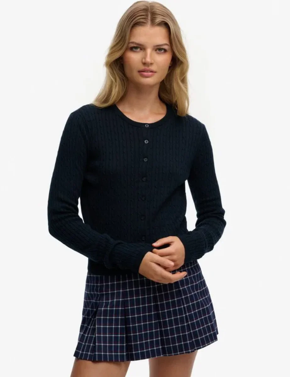 Superdry Light Weight Essentials Cardigan | Navy