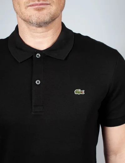 Lacoste Regular Fit Pima Cotton Polo Shirt / Black