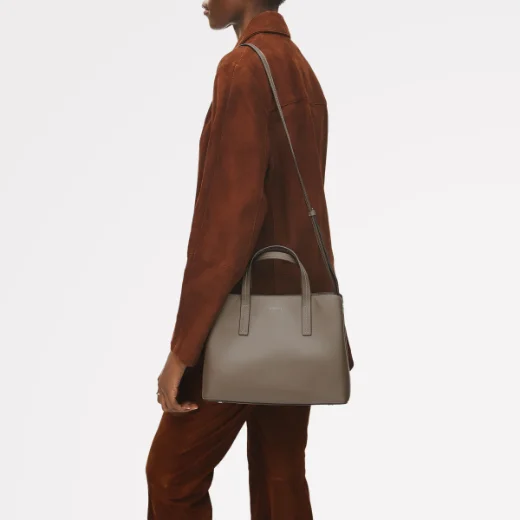 Radley Dukes Place Medium Zip-Top Grab Bag | Coffee