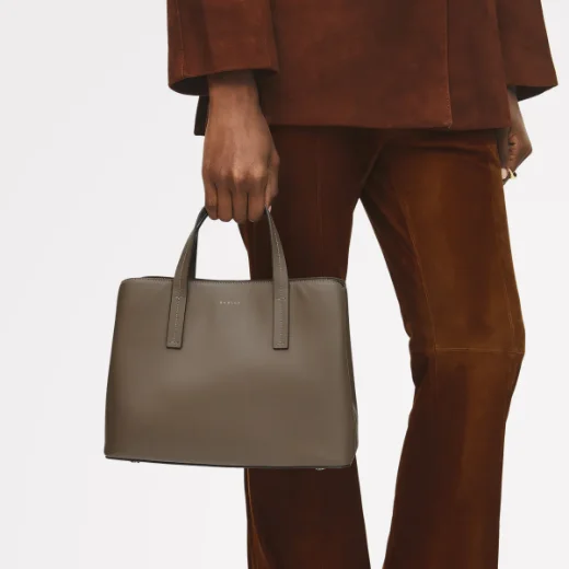 Radley Dukes Place Medium Zip-Top Grab Bag | Coffee