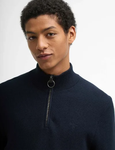 Barbour Honeycomb Half Zip Sweat | Navy