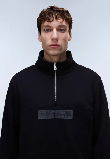 Napapjiri B-Box Logo Half Zip | Black