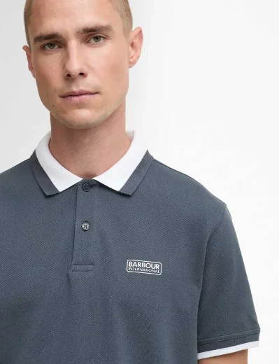 Barbour International Amped Polo | Storm Grey 