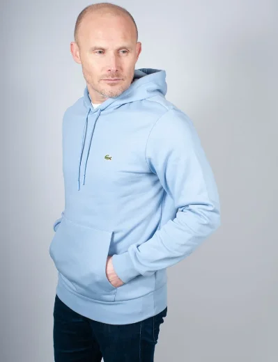 Lacoste Men's Fleece Hoodie | Light Blue
