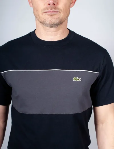 Lacoste Classic Fit Colour-Block T-Shirt | Black