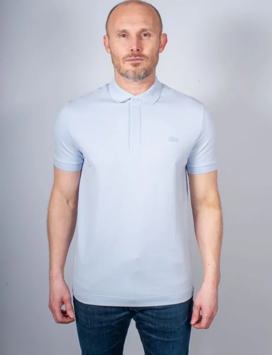 Lacoste Regular Fit Paris Stretch Piqué Polo Shirt | Light Blue