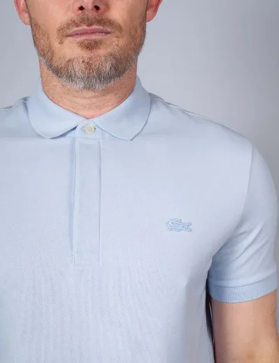 Lacoste Regular Fit Paris Stretch Piqué Polo Shirt | Light Blue