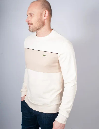 Lacoste Classic Fit Colour-Block Sweater | Beige