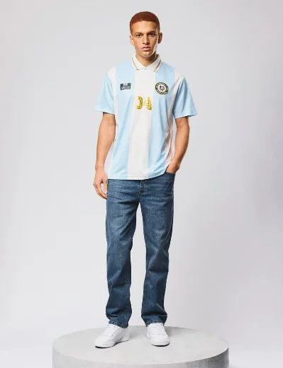 Picture of Weekend Offender Moulay Football Shirt | Sky Blue