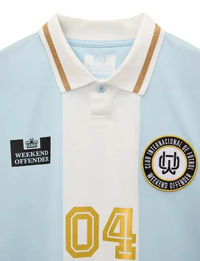 Picture of Weekend Offender Moulay Football Shirt | Sky Blue