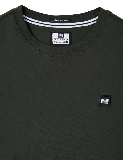 Picture of Weekend Offender Brooklands Badge T-shirt | Forest Green