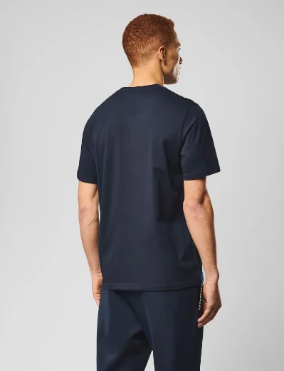 Picture of Weekend Offender Medea Check Shoulder T-shirt | Navy