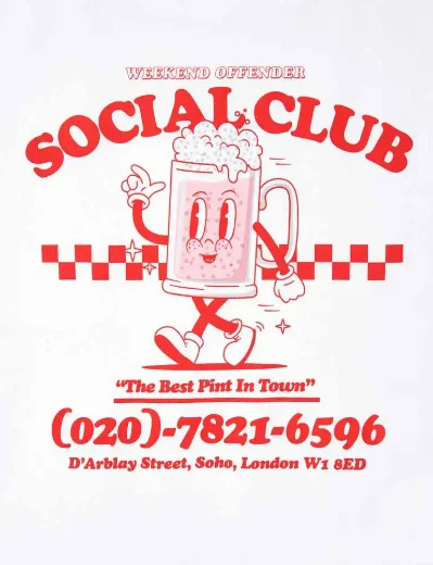 Weekend Offender Social Club Graphic Tee | White