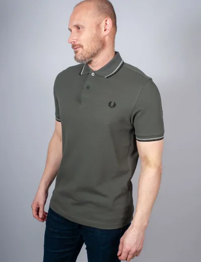 Picture of Fred Perry Twin Tipped Polo Shirt | Field Green 