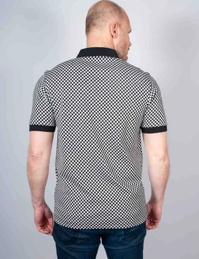 Picture of Fred Perry Chequerboard Polo Shirt | Black