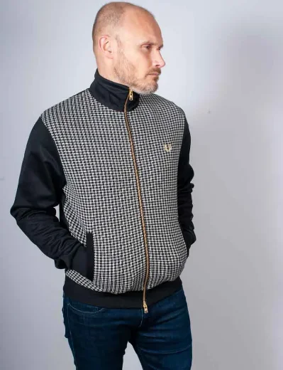 Fred Perry Knitted Front Track Jacket | Black