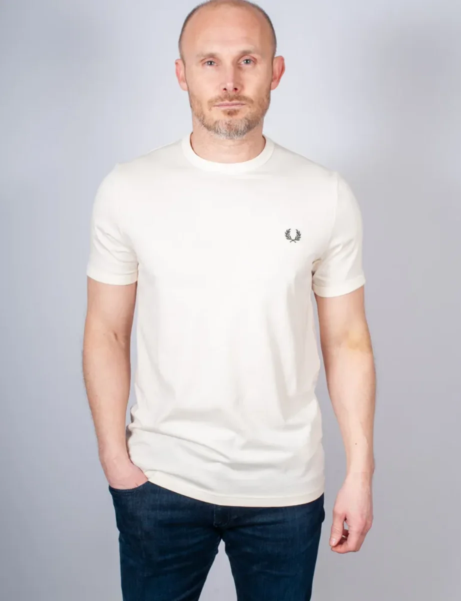 Fred Perry Ringer T-shirt | Ecru
