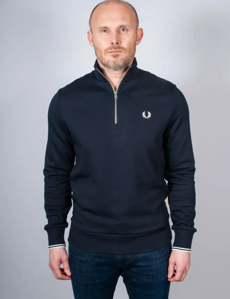 Fred Perry Half Zip Sweatshirt | Navy