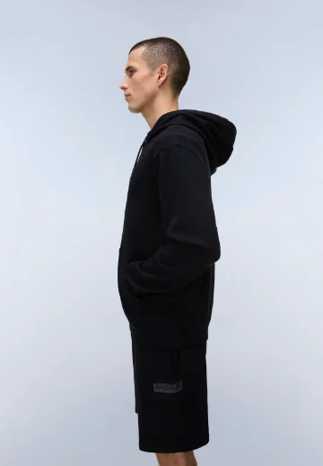 Napapijri Box Logo French Terry Hoodie | Black