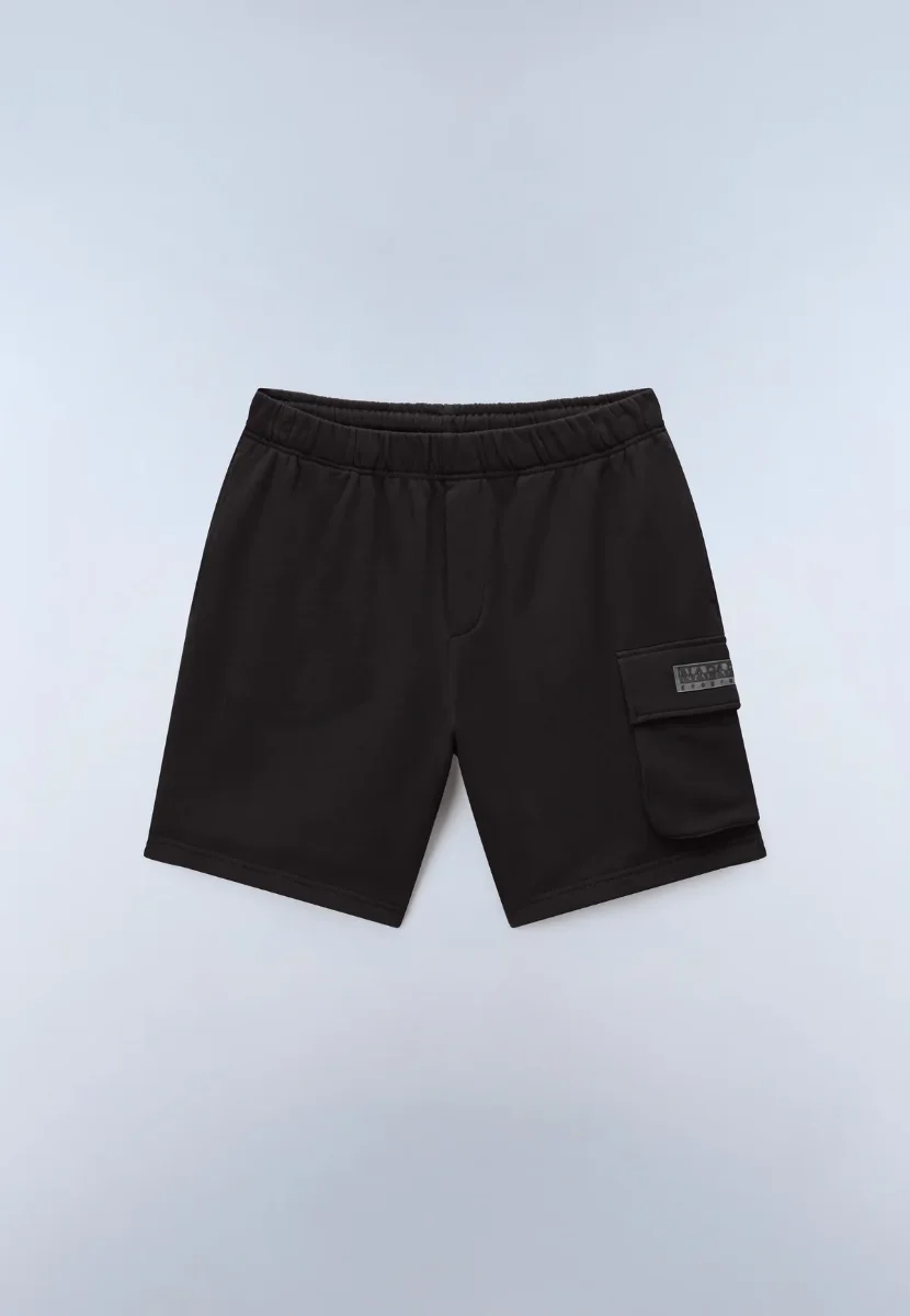 Napapijri Box Logo Sweat Cargo Shorts | Black