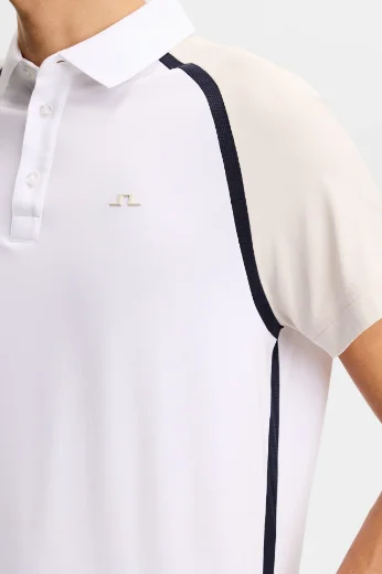 J Lindberg Bruce Polo Shirt | White/Moonbeam