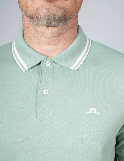 J.Lindeberg Joey Tipped Polo | Jade