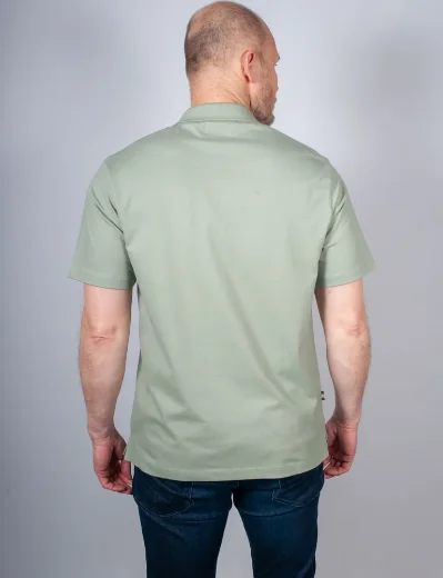 Aquascutum Stretch Piquet Badge Polo | Salvia