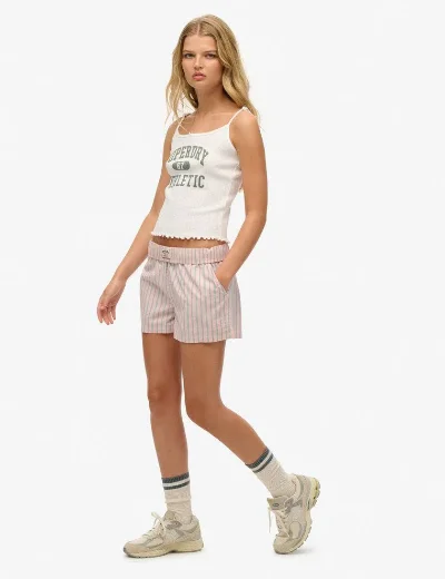 Superdry Cotton Stripe Elastic Short | Suffork Pink Stripe