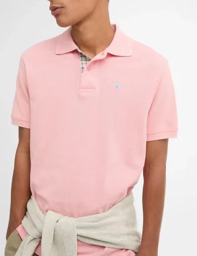 Barbour Tartan Pique Polo | Mineral Pink