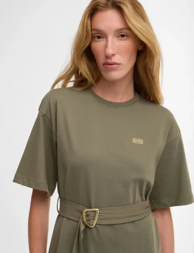 Picture of Barbour Intl Women's Uma Mini Dress | Dusky Khaki