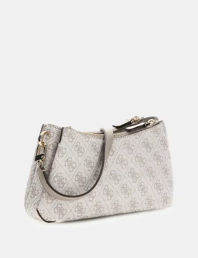 Guess Noelle 4G Logo Mini Crossbody | Beige multi