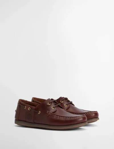 Picture of Barbour Men's Wake Boat Shoe | Mahogany