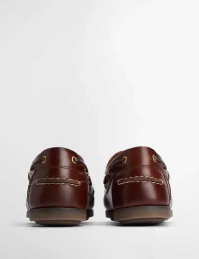 Picture of Barbour Men's Wake Boat Shoe | Mahogany