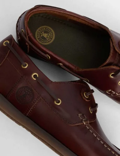 Picture of Barbour Men's Wake Boat Shoe | Mahogany